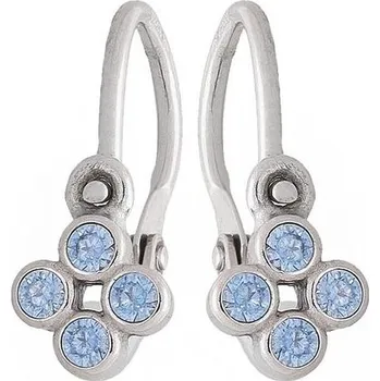 Náušnice Zlaton Náušnice bílé zlato visací se zirkony 1.2cm 0.8g 000812701232