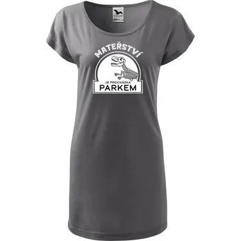 Dámské tričko DOBRÝ TRIKO Dámské tričko/šaty Mateřství Velikost: M, Barva: Ocelová šedá