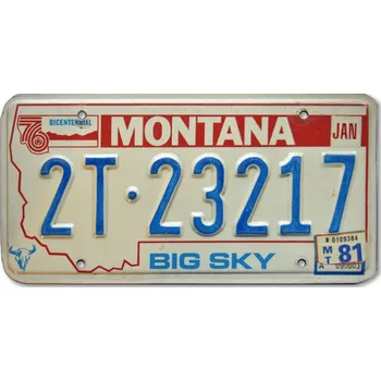 Plechová cedule Americká SPZ Montana Big Sky Old