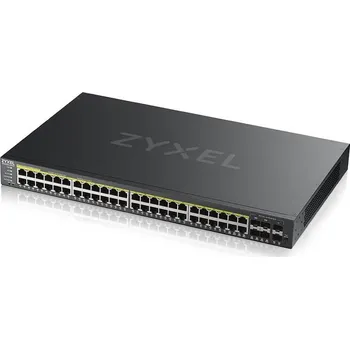 Síťový prvek Zyxel GS2220-50HP 50-port L2 Managed Gigabit PoE Switch, 44x gigabit RJ45, 4x gigabit RJ45/SFP, 2x SFP, PoE 375W