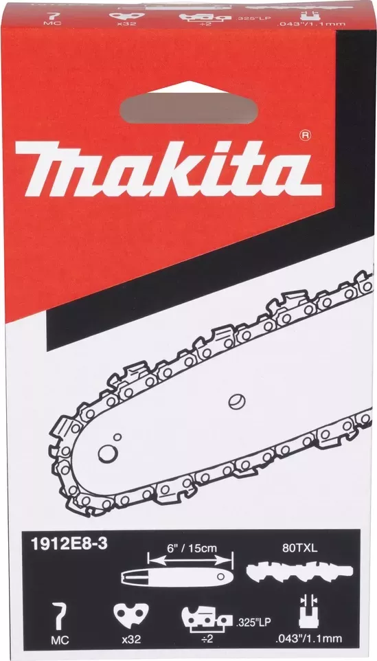 Makita 191H12-3 Sägekette 40 Cm – 56 Treibglieder, 1,3mm Nutbreite, 3/8LP Halbmeißel Für Grobes Schnittbild