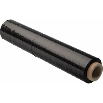 Obalový materiál Fólie STRETCH průtažná ruční - šíře 500mm / návin 152m, 23 my - ČERNÁ