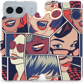 Pouzdro na mobilní telefon Flipové pouzdro Mobiwear - OnePlus Nord 4 5G - VP18P Komiks (Knížkové flip pouzdro, obal, kryt na mobil OnePlus Nord 4 5G - VP18P Komiks, materiál Umělá kůže + TPU - ochrana 360°, stojánek, silikonová vanička, magnetické zavírání)