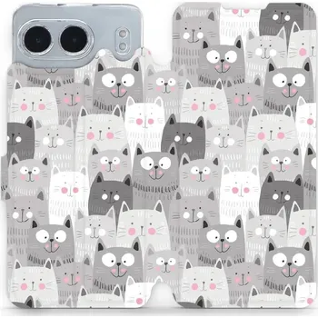 Pouzdro na mobilní telefon Flipové pouzdro Mobiwear - OnePlus Nord 4 5G - M099P Kočičky (Knížkové flip pouzdro, obal, kryt na mobil OnePlus Nord 4 5G - M099P Kočičky, materiál Umělá kůže + TPU - ochrana 360°, stojánek, silikonová vanička, magnetické zavírání)