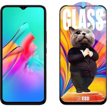 3D Ochranné tvrzené sklo na Infinix Smart 5/X688C (Indie) - Mr. Cat ESD