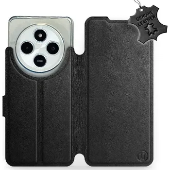 Telefonní příslušenství Kožené flip pouzdro Mobiwear - Xiaomi Redmi 14C / Poco C75 - Černé (Kožené knížkové pouzdro, obal, kryt na mobil Xiaomi Redmi 14C / Poco C75, Černé, materiál Genuine Leather, ochrana 360°, stojánek, silikonová vanička, magnetické zavírání)