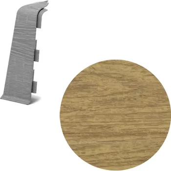 soklová lišta AP28/1 vnější růžek k soklové liště SG75, PVC dub Jersey, 1 ks