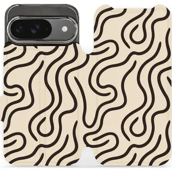 Pouzdro na mobilní telefon Flipové pouzdro Mobiwear - Google Pixel 9 - VA60S Linky (Knížkové flip pouzdro, obal, kryt na mobil Google Pixel 9 - VA60S Linky, materiál Umělá kůže + TPU - ochrana 360°, stojánek, silikonová vanička, magnetické zavírání)