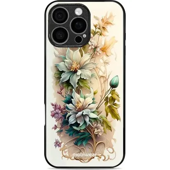 Pouzdro na mobilní telefon Lesklý kryt Mobiwear Glossy - Apple iPhone 16 Pro Max - G014G Krémové květy (Prémiové lesklé pouzdro, obal, kryt Mobiwear Glossy na mobil Apple iPhone 16 Pro Max - G014G Krémové květy, materiál Plast + TPU silikon - krytí po všech stranách, neošoupatelný)