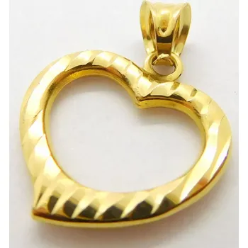 Přívěsek Klenoty Budín Dámský zlatý přívěsek - srdíčko s gravírováním 585/0,63gr HK3201 (Klenoty Budín Dámský zlatý přívěsek - srdíčko s gravírováním 585/0,63gr HK3201)