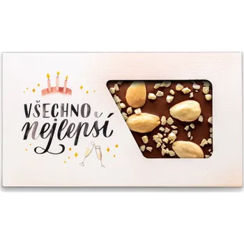 Čokoláda Choklid Všechno nejlepší | 55% čokoláda s mandlemi