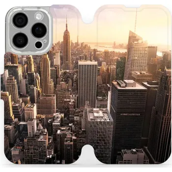 Pouzdro na mobilní telefon Flipové pouzdro Mobiwear - Apple iPhone 16 Pro - M138P New York (Knížkové flip pouzdro, obal, kryt na mobil Apple iPhone 16 Pro - M138P New York, materiál Umělá kůže + TPU - ochrana 360°, stojánek, silikonová vanička, magnetické zavírání)