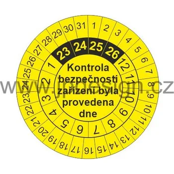 samolepka Revizní štítek pro označování kontrol 60x30 mm