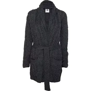 Dámský svetr Vlnka Dámský vlněný svetr Vlnka S16 zavinovací tmavě šedá velikost oblečení XL