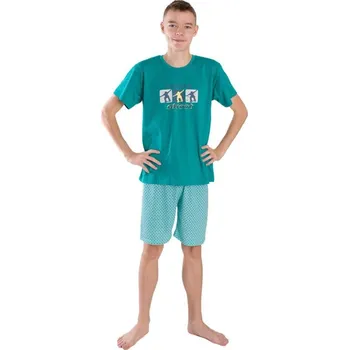 Chlapecké pyžamo Chlapecké pyžamo Betty Mode krátké SKATE zelené