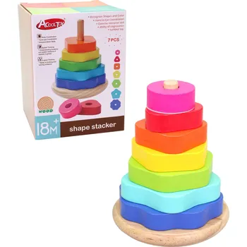 Dřevěná hračka DŘEVĚNÁ VĚŽ - TVARY