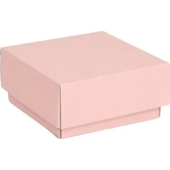 Dárková krabička s víkem 100x100x50 mm, růžová