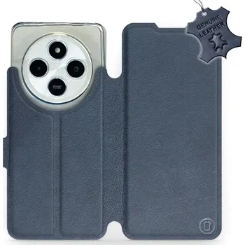 Telefonní příslušenství Kožené flip pouzdro Mobiwear - Xiaomi Redmi 14C / Poco C75 - Modré (Kožené knížkové pouzdro, obal, kryt na mobil Xiaomi Redmi 14C / Poco C75, Modré, materiál Genuine Leather, ochrana 360°, stojánek, silikonová vanička, magnetické zavírání)