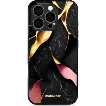 Lesklý kryt Mobiwear Glossy - Apple iPhone 16 Pro - G021G Černý a zlatavý mramor (Prémiové lesklé pouzdro, obal, kryt Mobiwear Glossy na mobil Apple iPhone 16 Pro - G021G Černý a zlatavý mramor, materiál Plast + TPU silikon - krytí po všech stranách,)