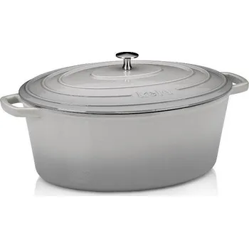 Nádobí KELA Pekáč litinový s poklicí CALIDO 36x29cm šedá KL-12609