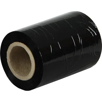 Obalový materiál Fólie STRETCH průtažná ruční - šíře 100mm/návin 150m, 23my - ČERNÁ