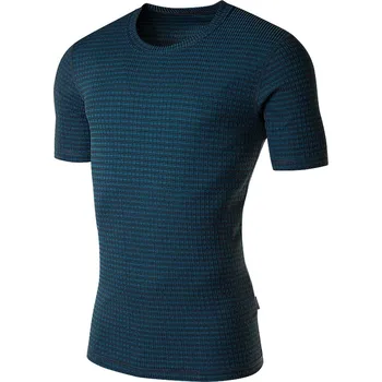 MOIRA Pánské funkční tričko SUPERMICRO - antracit-oceán pruh M