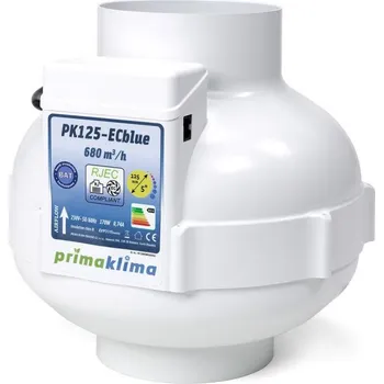Domácí ventilátor PrimaKlima Prima Klima ventilátor PK125-ECblue 125 mm - 680 m3/h, EC motor