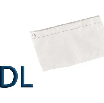 Obálka Obálka průhledná samolepicí DL, pro doklady formátu DL, 1000 ks