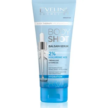 Eveline Cosmetics Body Shot 2% Hyaluronic Acid hloubkově hydratační balzám pro suchou pokožku 200 ml