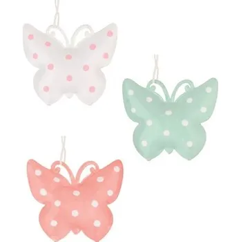 Velikonoční dekorace Motýl kovový na zavěšení 5 cm 6 ks v krabičce