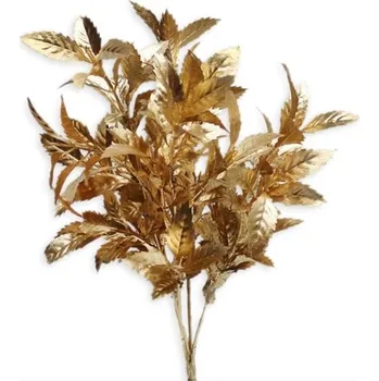 umělá květina Keřík svazek 31 cm - zlatý