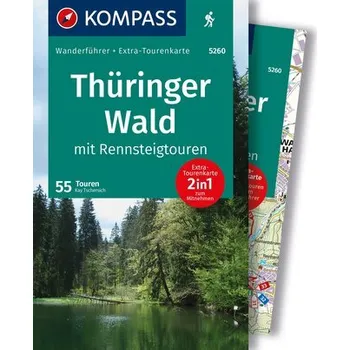 Cestování KOMPASS Wanderführer Thüringer Wald mit Rennsteigtouren, 55 Touren mit Extra-Tourenkarte