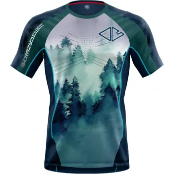 Pánské tričko Crazy běžecké tričko Air - pánské - motiv lesa Velikost: M