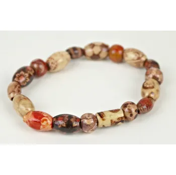 Náušnice UNI Náramek pružný dřevěný