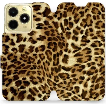 Pouzdro na mobilní telefon Flipové pouzdro Mobiwear - Realme C61 - VA33P Leopardí vzor (Knížkové flip pouzdro, obal, kryt na mobil Realme C61 - VA33P Leopardí vzor, materiál Umělá kůže + TPU - ochrana 360°, stojánek, silikonová vanička, magnetické zavírání)