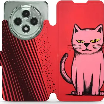 Pouzdro na mobilní telefon Flipové pouzdro Mobiwear - Oppo Reno12 FS 5G - VP54S Kocourek (Knížkové flip pouzdro, obal, kryt na mobil Oppo Reno12 FS 5G - VP54S Kocourek, materiál Umělá kůže + TPU - ochrana 360°, stojánek, silikonová vanička, magnetické zavírání)