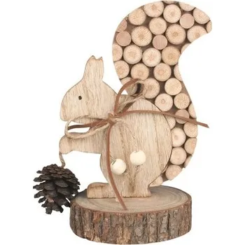 Veverka dřevěná na postavení 8,5 x 13 cm