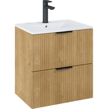 Koupelnový nábytek Roca Reef skříňka 60x45x63.5 cm pod umyvadlo závěsná dub A857954464