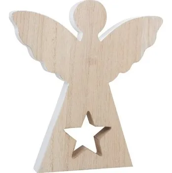 Vánoční dekorace Dřevěný anděl na postavení 20 cm