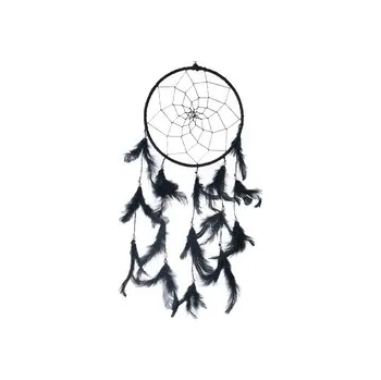 Lapač snů Lapač snů bavlna pírka černý 15x15x40 cm