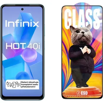 3D Ochranné tvrzené sklo na Infinix HOT 40i/X6528B - Mr. Cat ESD
