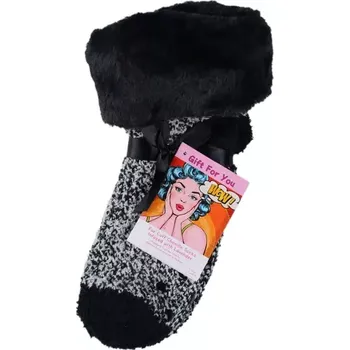 Dámské ponožky Plyšové ponožky s levandulovým aroma Černá