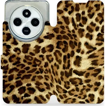Pouzdro na mobilní telefon Flipové pouzdro Mobiwear - Xiaomi Redmi 14C / Poco C75 - VA33P Leopardí vzor (Knížkové flip pouzdro, obal, kryt na mobil Xiaomi Redmi 14C / Poco C75 - VA33P Leopardí vzor, materiál Umělá kůže + TPU - ochrana 360°, stojánek, silikonová vanička, magnetické)