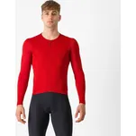 CASTELLI Cyklistický dres s dlouhým rukávem zimní - FLY LS - červená