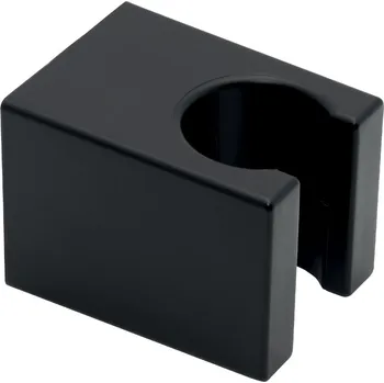 NOVASERVIS Držák sprchy hranatý pevný, černý (D/CUBE,5)