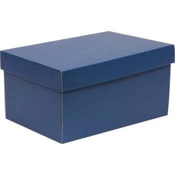 Dárková krabice s víkem 300x200x150/40 mm, modrá