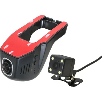 Kamera do auta DVR kamera HD, Wi-Fi, univerzální pod zrcátko přední + zadní<br />Výrobce: inCarDVR - 229505