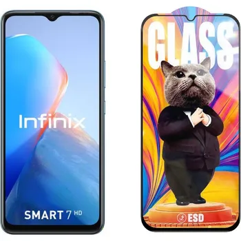 3D Ochranné tvrzené sklo na Infinix Smart 7/X6515 - Mr. Cat ESD