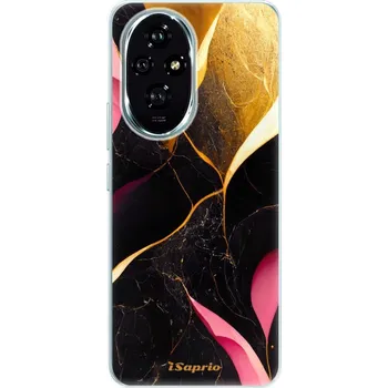 Pouzdro na mobilní telefon Silikonové pouzdro iSaprio - Honor 200 - Gold Pink Marble (Odolný silikonový kryt, obal, pouzdro iSaprio - Honor 200 - Gold Pink Marble - skvělá ochrana a pružnost, stylový UV potisk, lehkost, tiskne se v České republice)