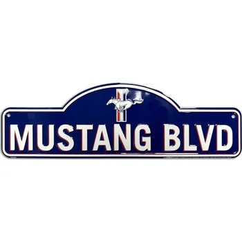 Plechová cedule Plechová cedule Ford Mustang BLVD Old Fashioned 46 cm x 14 cm